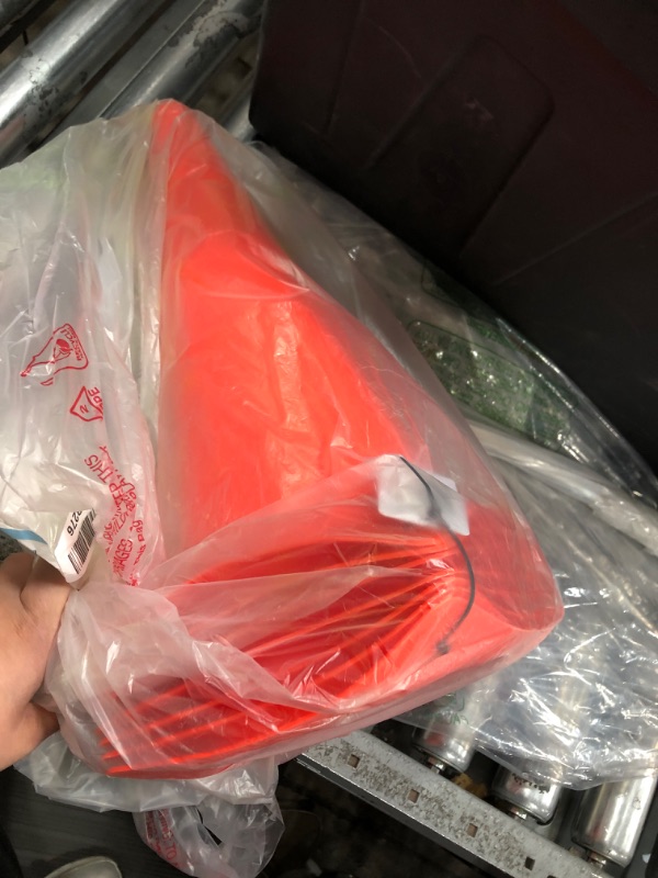 Photo 1 of [7 Pack] Traffic Safety Cones, 15 Inch Orange Parking Cones Training Cones, Plastic Cones for Indoor/Outdoor Activity & Festive Events