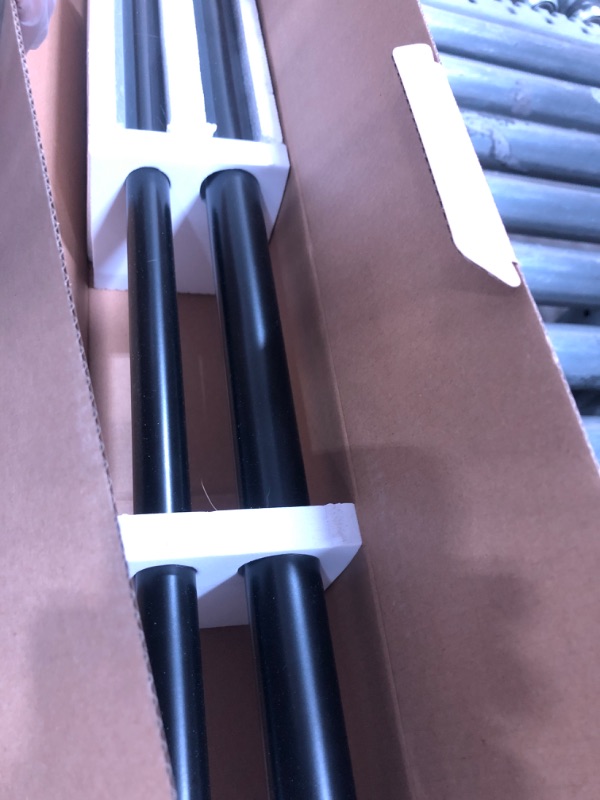 Photo 1 of 1 Inch Double Curtain Rods 36 to 72 Inches (3 to 6 ft), USFOOK Black Drapery Rods for Windows 24 to 68 Inches, Telescoping Dual Curtain Rod with Translucent Finials