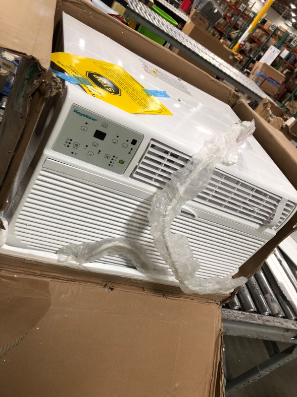 Photo 1 of ***FINAL SALE/PARTS ONLY ITEM*** DENTED**LG 10,000 BTU Through the Wall Air Conditioner, 115V, Cools up to 440 Sq. Ft. for Bedroom, Living Room, Apartment, with Remote, 3 Cool & Fan Speeds, Wall AC Unit, White