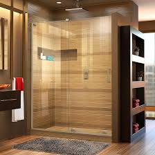 Photo 1 of (used) (unknown if complete) DreamLine Mirage-X 48 - 50 inch W x 71 inch H Frameless Sliding Shower Door in Brushed Nickel; Left Wall Installation
