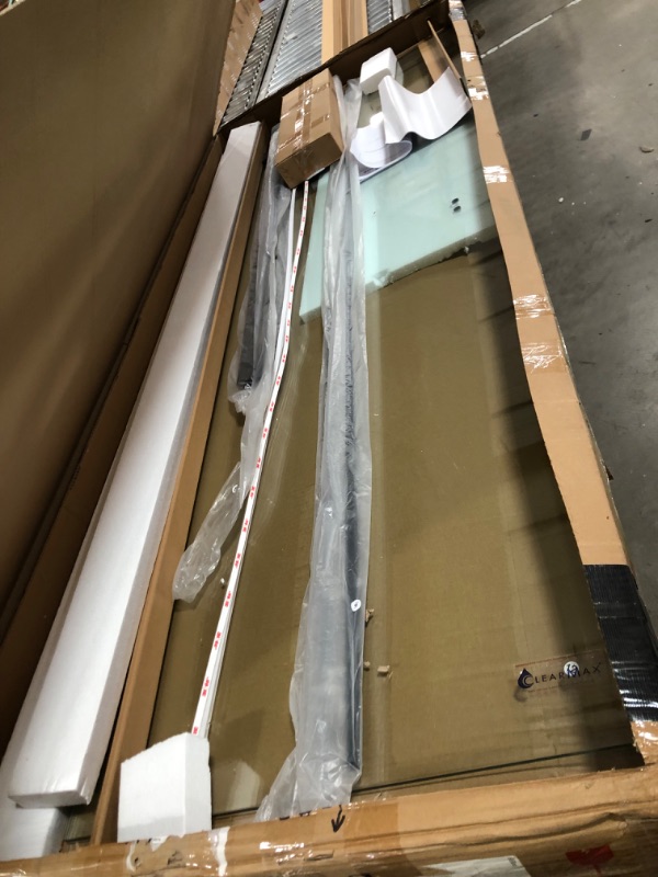 Photo 1 of (used) (unknown if complete) DreamLine Mirage-X 48 - 50 inch W x 71 inch H Frameless Sliding Shower Door in Brushed Nickel; Left Wall Installation
