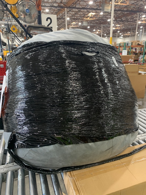Photo 1 of Big Joe Fuf Large Foam Filled Bean Bag Chair with Removable Cover, Gray Plush, Soft Polyester, 4 feet Big