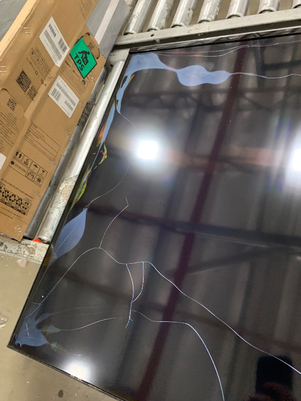 Photo 1 of CRACKED/BROKEN SCREEN; DAMAGED PIXELS**Roku Smart TV 2025 – 50-Inch Select Series, 4K HDR TV – RokuTV with Enhanced Voice Remote – Flat Screen LED Television with Wi-Fi for Streaming Live Local News, Sports, Family Entertainment