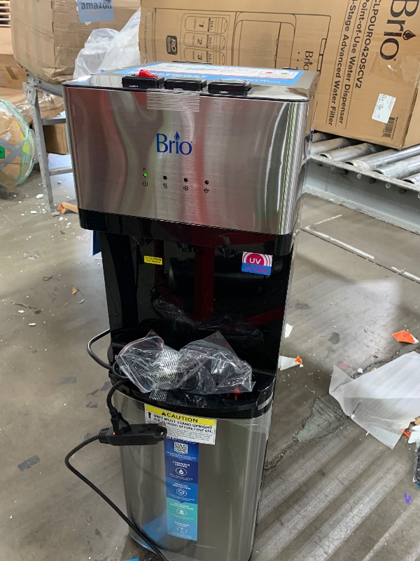 Photo 1 of Brio Commercial Grade Bottleless Ultra Safe Reverse Osmosis Drinking Water Filter Water Cooler Dispenser-3 Temperature Settings Hot, Cold & Room Water - UL Approved – Point of Use