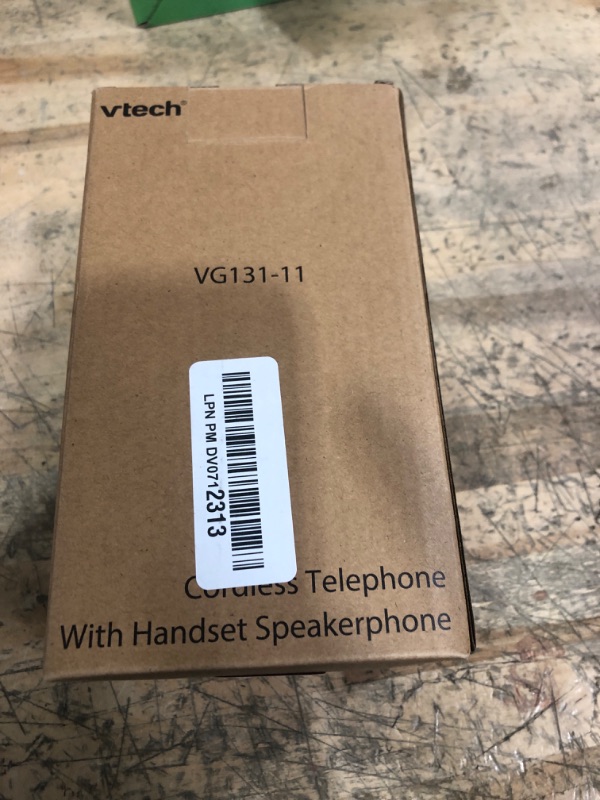 Photo 1 of [New] VTech VG131-11 DECT 6.0 Cordless Phone - Bluetooth Connection, Blue-White Display, Big Buttons, Full Duplex, Caller ID, Easy Wall Mount, 1000ft Range (Black)