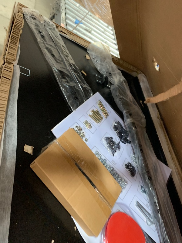 Photo 1 of ************TABLE IS BLACK, NOT BLUE************

9FT Professional Table Tennis Tables, Indoor/Outdoor Portable Ping Pong Table Game with Net,2 Tennis Paddles and 3 Balls for Easy Movement Perfect Christmas New Year Holiday Season Gifts