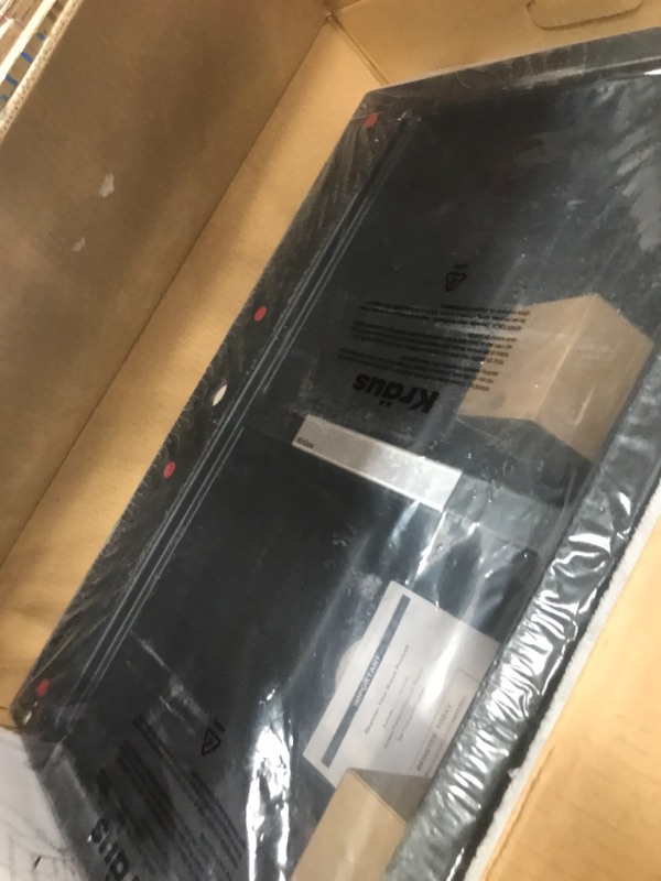 Photo 1 of *************MEW, BUT ONE CORNER BROKEN*************

KRAUS Quarza 33-inch Kitchen Sink Drop-In/Undermount Single Bowl Granite Kitchen Sink Black Onyx, KGD-433B
