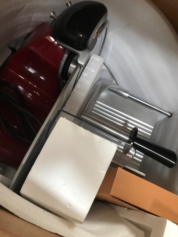 Photo 1 of Berkel Red Line 250 Electric Food Slicer - Red | 10" Blade | Perfect Cuts & Reduced Waste | Built-In Sharpener | Premium Kitchen Appliance | Italian Heritage Since 1898