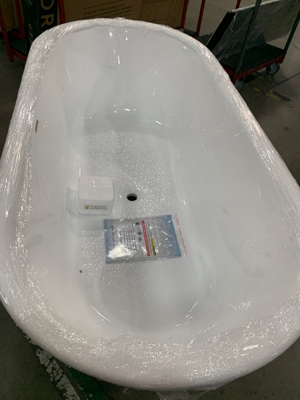 Photo 1 of ***SEE NOTES*** 
WOODBRIDGE 67" Acrylic Freestanding Bathtub Contemporary Soaking White Tub with Brushed Gold Overflow and Drain?B0013-BG
