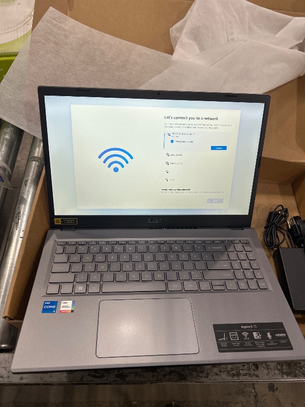 Photo 1 of Acer Aspire 5 A515-57-53T2 Slim Laptop | 15.6" Full HD IPS Display | 12th Gen Intel Core i5-1235U | 8GB DDR4 | 512GB NVMe SSD | 802.11ax Wi-Fi 6 | Thunderbolt 4 | Backlit Keyboard | Windows 11 Home