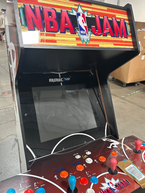 Photo 1 of ARCADE1UP NBA Jam 30th Anniversary Deluxe Arcade Machine, Built for Your Home, 5 Foot Tall Cabinet with 3 Classic Games