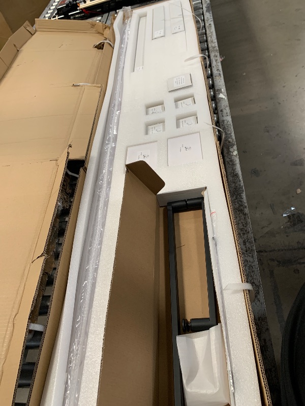 Photo 1 of Fine Fixtures Shower Enclosure Neo Angle Frameless Tempered Glass 32" W X 74" H Black Finish