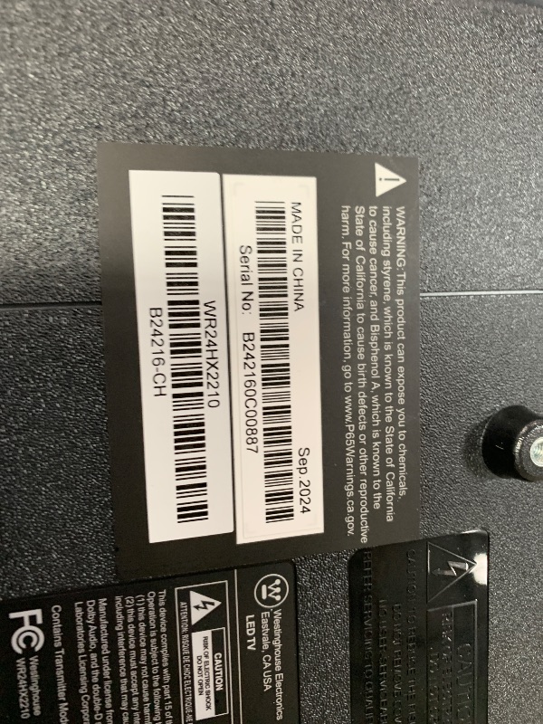 Photo 1 of **************SCREEN DAMAGED, NON-FUNCTIONAL**************

Westinghouse Roku TV - 24 Inch Smart Television, 720P LED HD with Wi-Fi Connectivity and Mobile App, Flat Screen Compatible with Apple Home Kit, Alexa and Google Assistant