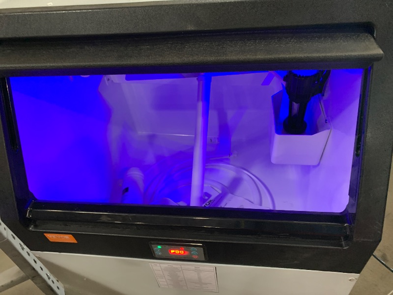Photo 1 of VEVOR Commercial Ice Maker, 160lbs/24H, Ice Maker Machine, 80 Ice Cubes in 12-15 Minutes, Freestanding Cabinet Ice Maker with 66lbs Storage Capacity LED Digital Display, for Bar Home Office Restaurant