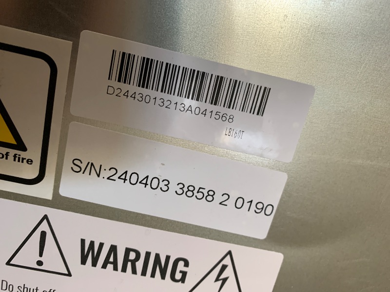 Photo 1 of VEVOR Commercial Ice Maker, 160lbs/24H, Ice Maker Machine, 80 Ice Cubes in 12-15 Minutes, Freestanding Cabinet Ice Maker with 66lbs Storage Capacity LED Digital Display, for Bar Home Office Restaurant