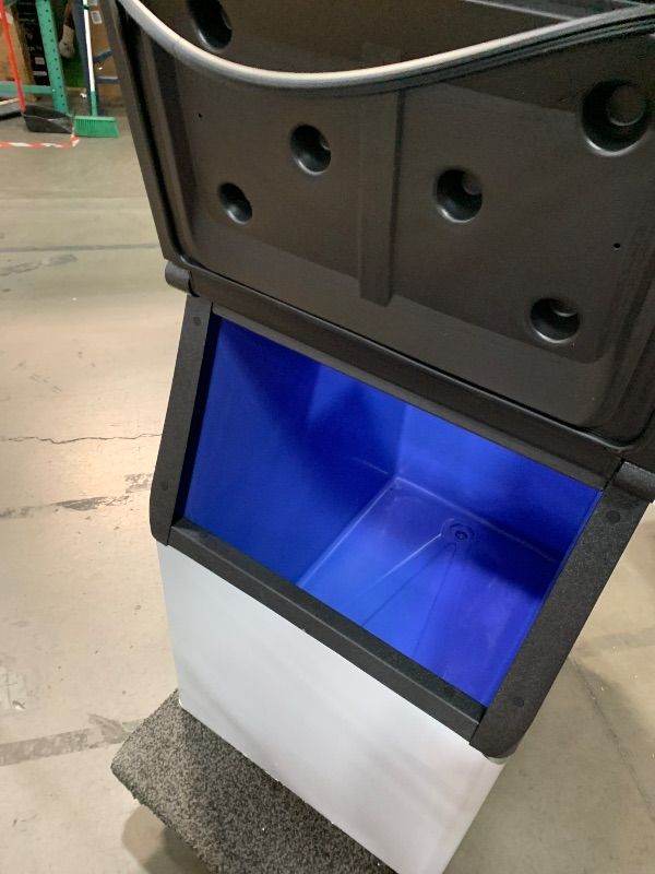 Photo 1 of VEVOR Commercial Ice Maker Storage Bin, 250LBS Capacity Ice Bin, Stainless Steel Ice Storage Bin with Filter and Adjustable Anti-Slip Rubber Feet, Suitable for Restaurant Hotel and Beverage Shops