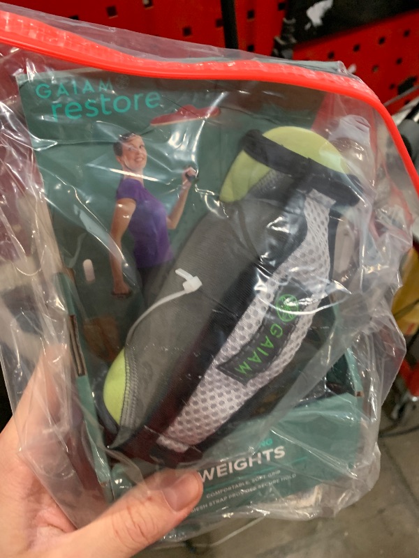 Photo 1 of *************MISSING 1***************

Gaiam Hand Weights for Women & Men Soft Dumbbell Walking Hand Weight Sets with Hand Strap - Walking, Running, Physical Therapy, Aerobics - 4lb Set (2 x 2lb Weights)