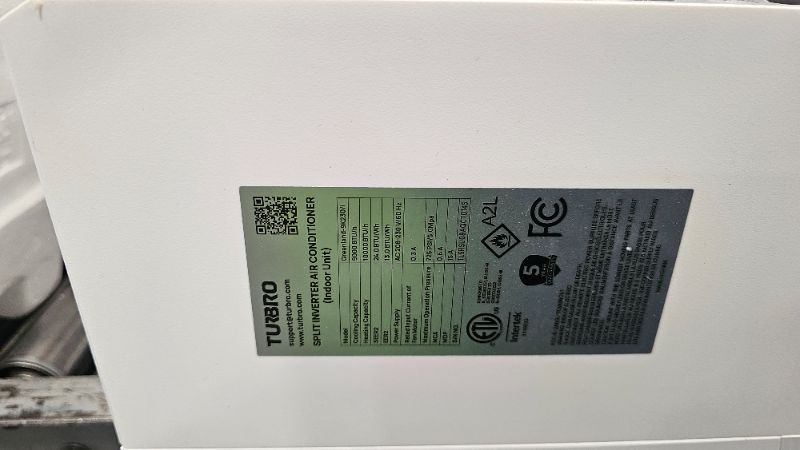 Photo 1 of ***SEE NOTES*** 
TURBRO 18,000 BTU Ductless Mini Split AC with Heat Pump
