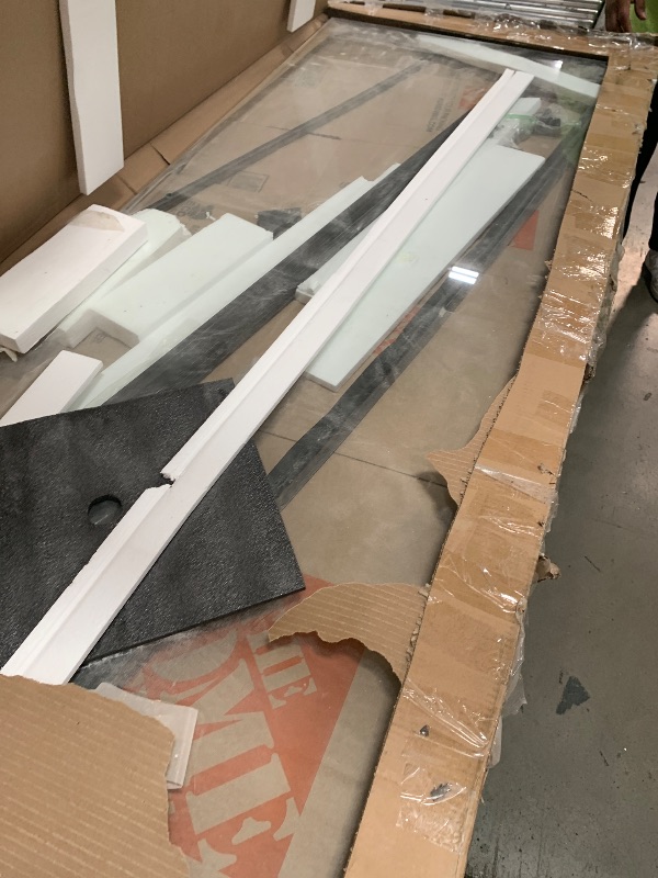 Photo 1 of ***PARTS ONLY *** Keonjinn 32" W x 72" H Black Frameless Glass Shower Door, Pivot Swing Shower Door with Waterproof Seal Strips, Bathroom Walk in Shower Doors with 1/4" Clear Tempered Glass, Reversible MountLPNRRIM2908891
