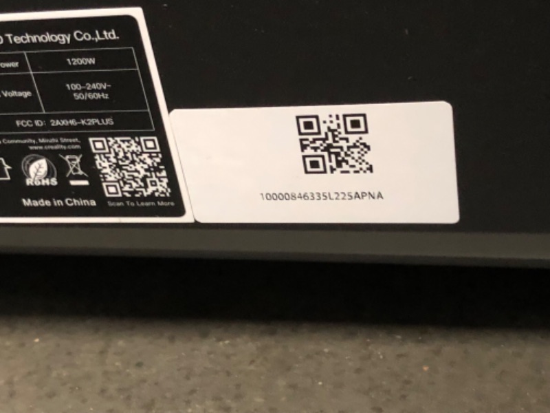 Photo 1 of Creality K2 Plus Combo 3D Printer, Multi Color Printing with New CFS, Max 600mm/s Printing Speed, Full-auto Leveling, Next-Gen Direct Drive Extruder, Dual Al Camera, Build Volume 350 * 350 * 350mm