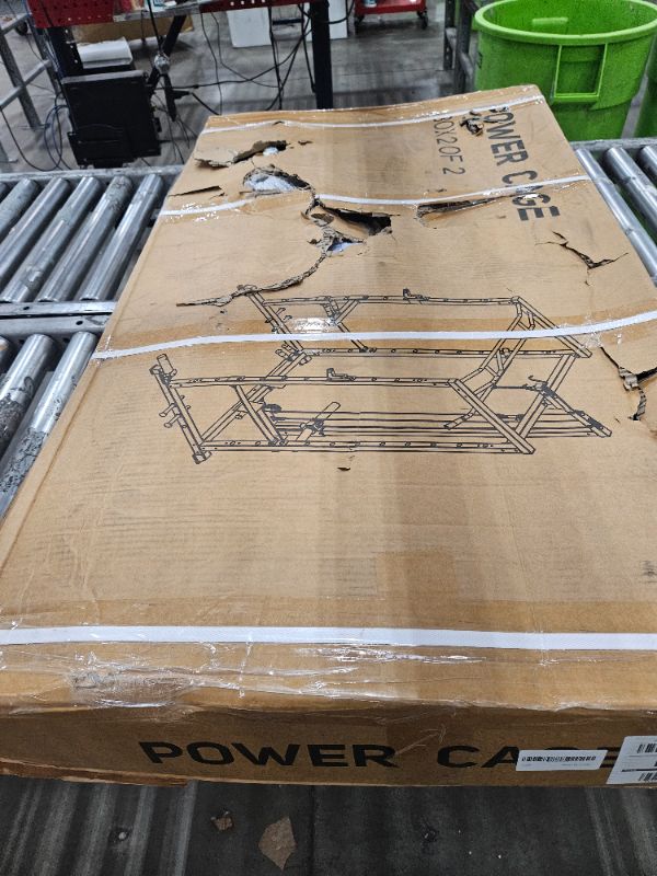 Photo 1 of **only box 2 of 2 included missing box 1 ** GarveeLife Power Cage with LAT Pulldown, Multi-Functional Power Rack with Cable Pulley System and J-Hooks, Squat Rack with Dip Bars and Landmine Attachment, Weight Cage for Home Gym Equipment