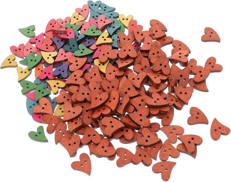 Photo 1 of 
Tofficu 200pcs Wooden Button Kit Versatile Sew-on Buttons for DIY Projects Decorative for Shirts Hats Sweaters
