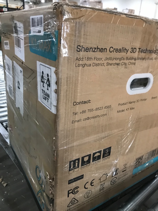 Photo 1 of Creality K1 Max 3D Printer, 600mm/s Max High-Speed 3D Printers with Auto Leveling, Dual Cooling, Smart AI Function and Out-of-The-Box, Large Printing Size 11.81x11.81x11.81in