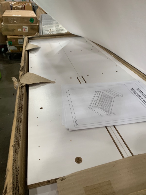 Photo 1 of BOX 1 OF 3.... ATY Twin Size Platform Bed with Storage Headboard and 4 Pull-Out Drawers, Wooden Captain Bedframe w/Footboard & Cabinet, Save Space Design, No Box Spring Needed, White