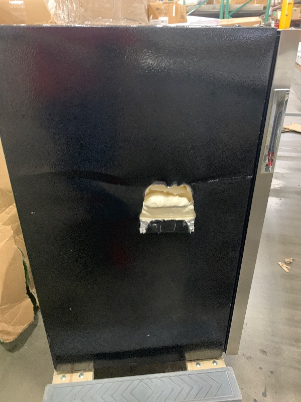 Photo 1 of ...DAMAGE TO SIDE WITH A HOLE... BLACK+DECKER 26 Bottle Wine Fridge with Interior Light and Mechanical Temperature Control, Compressor Cooling Wine Cooler Refrigerator with 4 Wine Racks and 1 Flat Shelf,Fridge with Bottom Compartment