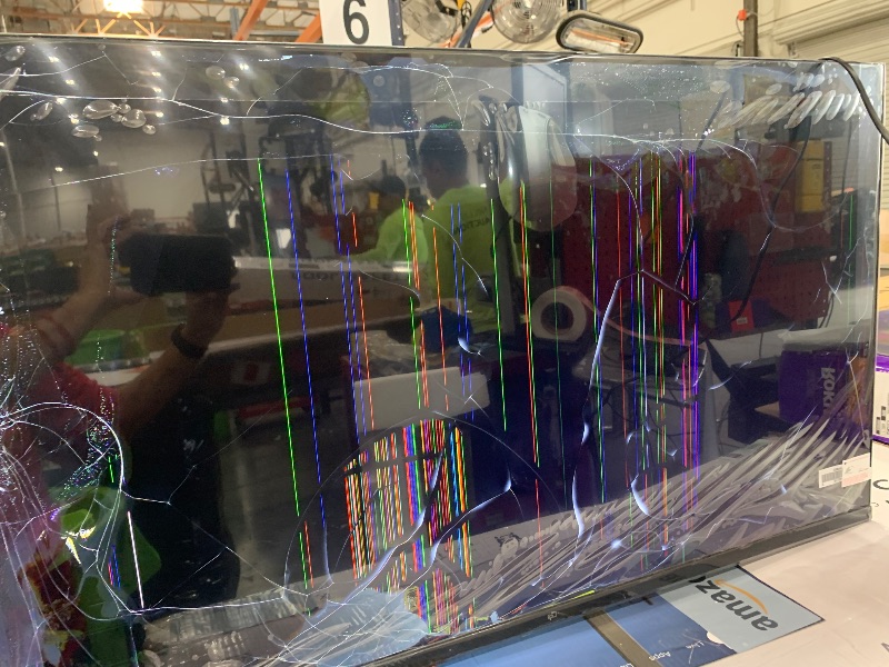 Photo 1 of ....BROKEN SCREEN... FPD 43 Inch Smart TV 4K UHD LED Flat Screen Google TV with Google Cast, Bluetooth, HDMI, Streaming Live, HDR 10, Dolby Vision, Ultra Slim Television(Canvas-Series, CG43-C3, 2025)
