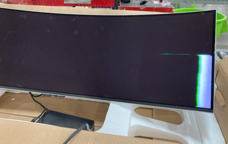 Photo 1 of **CRACKED SCREEN**Samsung 49-Inch Odyssey G9 (G95SD) Series QD-OLED G-Sync Compatible Curved Gaming Monitor, 240Hz, 0.03ms, Dual QHD, Glare Free, FreeSync Premium Pro, Ergonomic Stand,LS49DG956SNXGO,2024, 