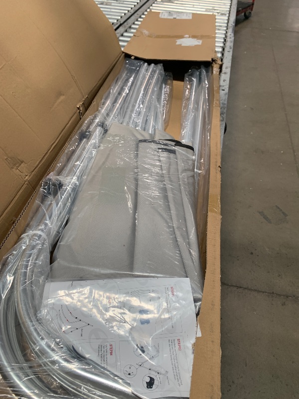 Photo 1 of ***GREY***Leader Accessories Black 4 Bow 8'L x 54" H x 54"-60" W Bimini Top Boat Cover Include 4 Straps 2 Rear Support Poles Mounting Hardwares Storage Boot