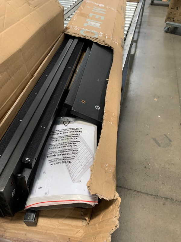Photo 1 of ***PARTS ONLY ITEM/MISSING LEGS*** Mellow Naturalista Grand 12 Inch Solid Wood Platform Bed with Wooden Slats, Easy Assembly, Full, Black