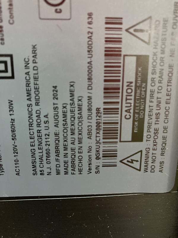 Photo 1 of **SMASHED SCREEN FINAL SALE**SAMSUNG 50-Inch Class 4K Crystal UHD DU8000 Series HDR Smart TV w/Object Tracking Sound Lite, Motion Xcelerator, Ultra Slim Design, Gaming Hub, Alexa Built-in (UN50DU8000, 2024 Model)
