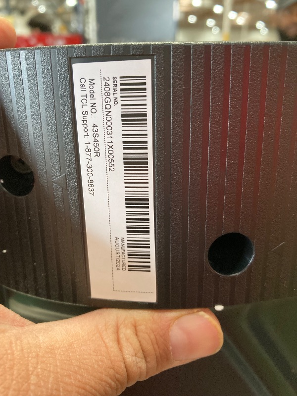 Photo 1 of TCL 43-Inch Class S4 4K LED Smart TV with Roku TV (43S450R, 2023 Model), Dolby Vision, HDR, Dolby Atmos, Works with Alexa, Google Assistant and Apple HomeKit Compatibility, Streaming UHD Television