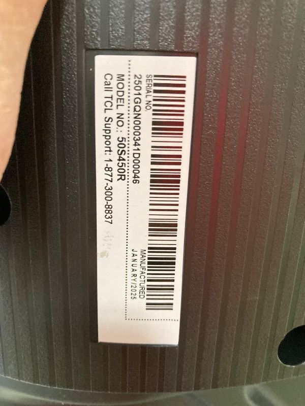 Photo 1 of **SMASHED SCREEN FINAL SALE**TCL 50-Inch Class S4 4K LED Smart TV with Roku TV (50S450R, 2023 - Model), Dolby Vision, HDR, Dolby Atmos, Works with Alexa, Google Assistant and Apple HomeKit Compatibility, Streaming UHD Television