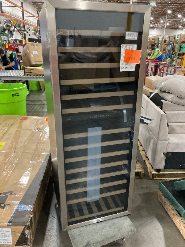 Photo 1 of Velivi Wine Fridge Freestanding Dual Temperature Zone, Wine Cooler Refrigerator for 154 Bottles, 24 Inch Wide Large Wine Cooler with Professional Temperature Control System, Quiet Operation