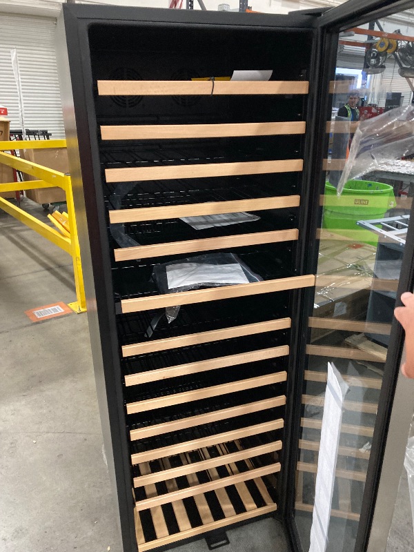 Photo 1 of Velivi Wine Fridge Freestanding Dual Temperature Zone, Wine Cooler Refrigerator for 154 Bottles, 24 Inch Wide Large Wine Cooler with Professional Temperature Control System, Quiet Operation