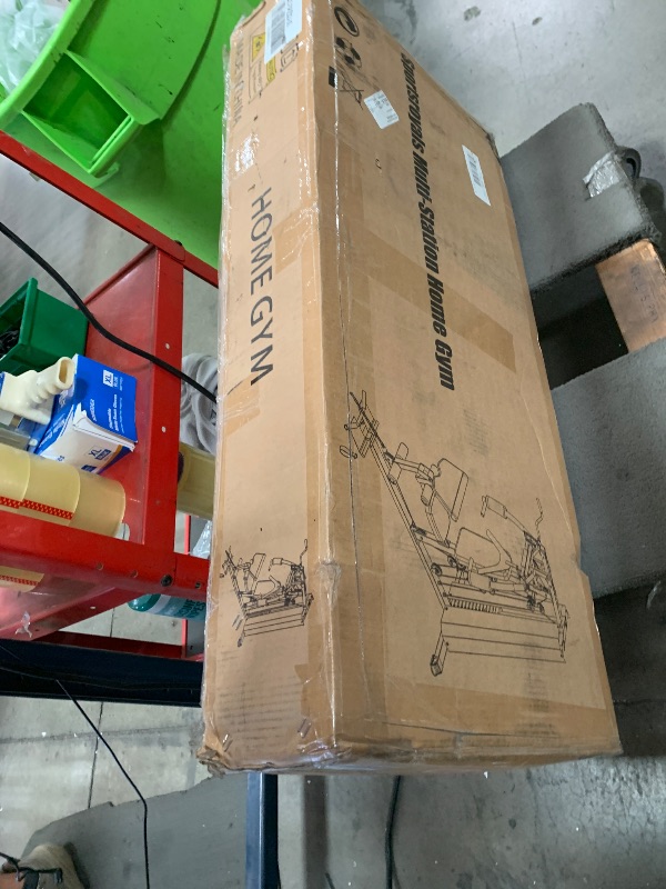 Photo 1 of *****************PARTIAL SET, THIS IS ONLY BOX 2 OUT OF 4***********************

Sportsroyals Home Gym, Multifunctional Home Gym Equipment, Workout Station with 154LBS Weight Stack, Exercise Equipment for Full Body Traning with Pulley System