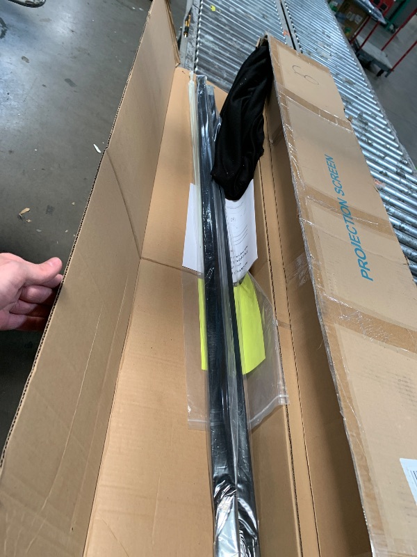 Photo 1 of Silver Ticket Products STR Series 6 Piece Home Theater Fixed Frame 4K / 8K Ultra HD, HDTV, HDR & Active 3D Movie Projection Screen, 16:9 Format, 100" Diagonal, Woven Acoustic Material STR-169100-WAB