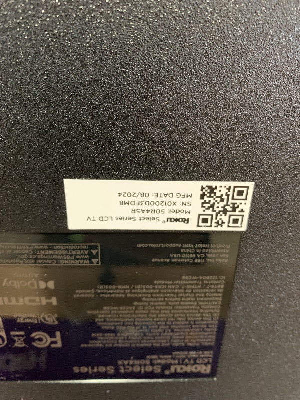 Photo 1 of *******************HEAVY DAMAGE, NON-FUNCTIONAL, FINAL SALE********************

Roku Smart TV – 50-Inch Select Series 4K HDR RokuTV with Roku Enhanced Voice Remote, Brilliant 4K Picture, Automatic Brightness, & Seamless Streaming – Live Local News, Sport