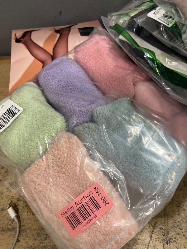 Photo 1 of 6 Pairs Womens Fuzzy Socks Winter Warm Soft Cozy Fluffy Microfiber House Sleeping Slipper Socks Christmas Gifts,A3-Rainbow Socks