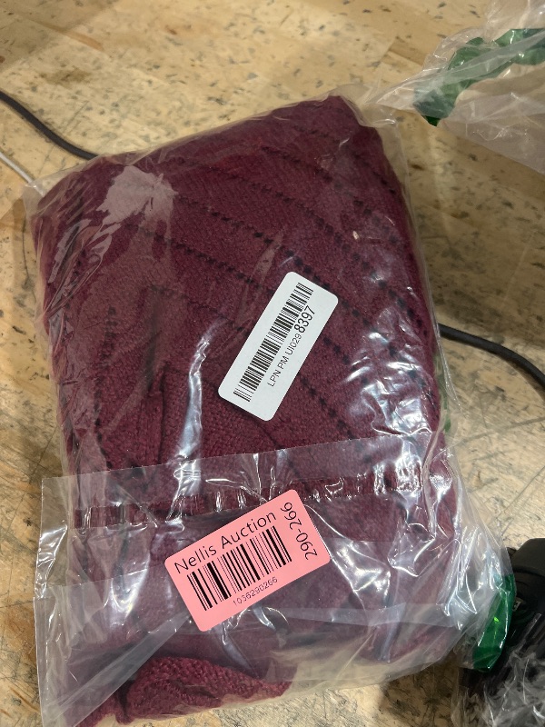 Photo 1 of BEAUDRM Women's Hollow Out Pullover Sweaters Vintage Lightweight V Neck Long Sleeve Oversize Knit Tops Burgundy Large