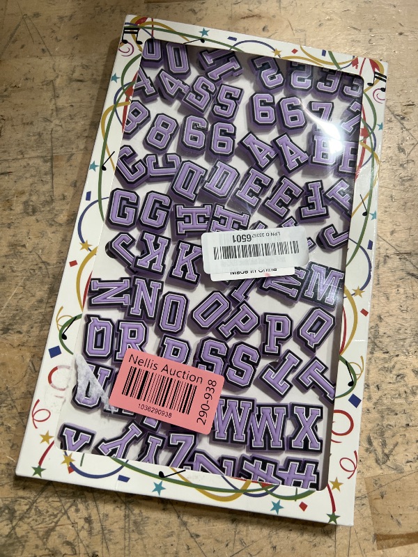 Photo 1 of 74 Pack Lavender Letter Decoration Charms 0-9# Number, Alphabet ABC-Z Letter for Boy Girl Teens Men Women and Adults