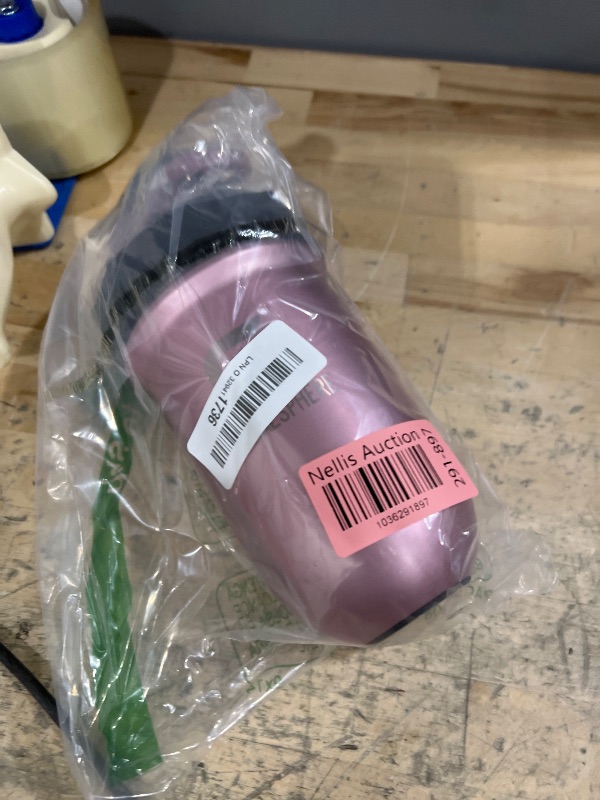 Photo 1 of SHAKESPHERE Steel Protein Shaker Bottle - Insulated, BPA-Free, 24oz - Leak-Proof, Easy to Clean, No Blender Ball Needed - Keeps Drinks Hot & Cold - Ideal for Shakes & Smoothies (Rose Gold Black)
