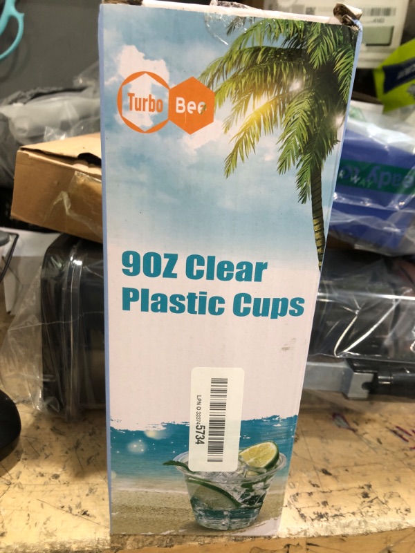 Photo 1 of Turbo Bee APRX 30 PACK  9 oz Clear Plastic Cups, Drinking Cups Disposable, Punch Plastic Party Cup for Wine, Juice, Iced Coffee and Cold Beverage