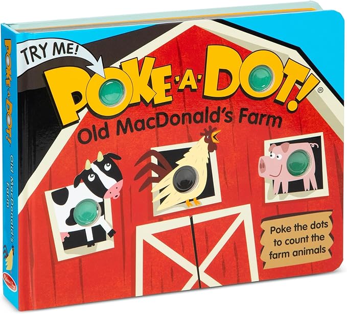 Photo 1 of Melissa & Doug Children's Book - Poke-a-Dot: Old MacDonald’s Farm (Board Book with Buttons to Pop) - FSC Certified