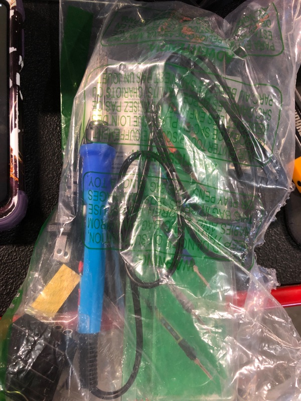 Photo 1 of ***(NO RETURNS OR REFUNDS/ FOR PARTS ONLY/ NON FUNCTIONAL/ MAJOR DAMAGE)***
Soldering Iron Kit, 80W 110V LCD Digital Solder Iron Pen with Ceramic Heater, Portable Welding Tools with 5pcs Tips, Stand, Solders Wire, Sponge, Paste, for Metal,Electric Repairs