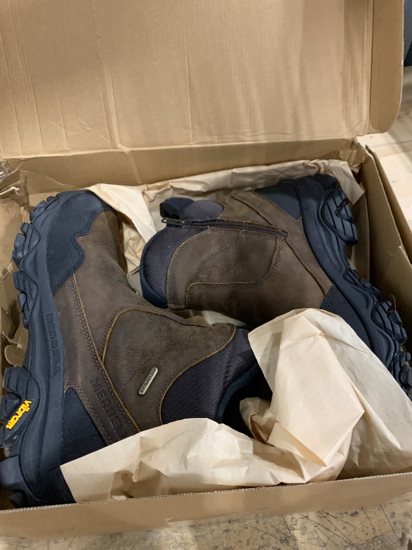 Photo 1 of Merrell Men's Coldpack 3 Thermo Tall Zip Waterproof Snow Boot, Earth, 10