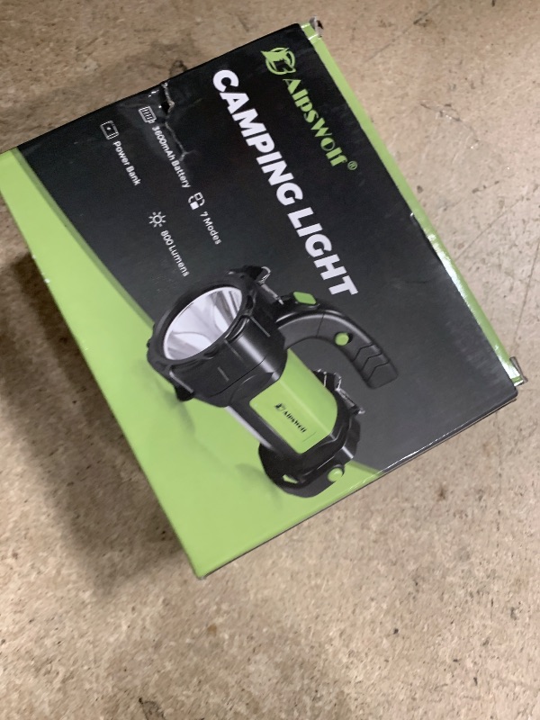 Photo 1 of AlpsWolf Camping Lantern Rechargeable, LED Flashlight Spotlight Lantern with 800LM, 3600 Capacity Battery Powered, Portable Bright Camping Light for Emergency, Outdoor Hiking, Power Outages